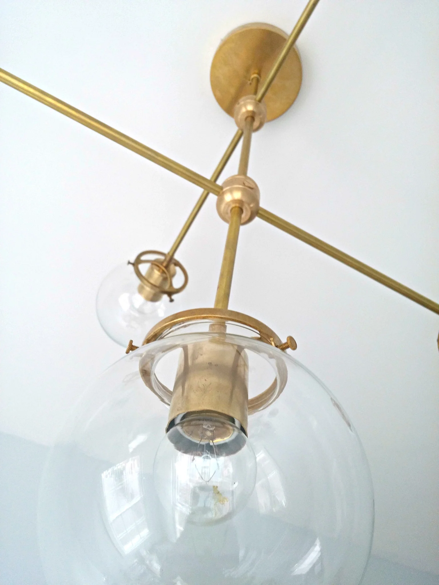 Cabildo Chandelier: Large Brass or Chrome and Glass modern chandelier - Image 6