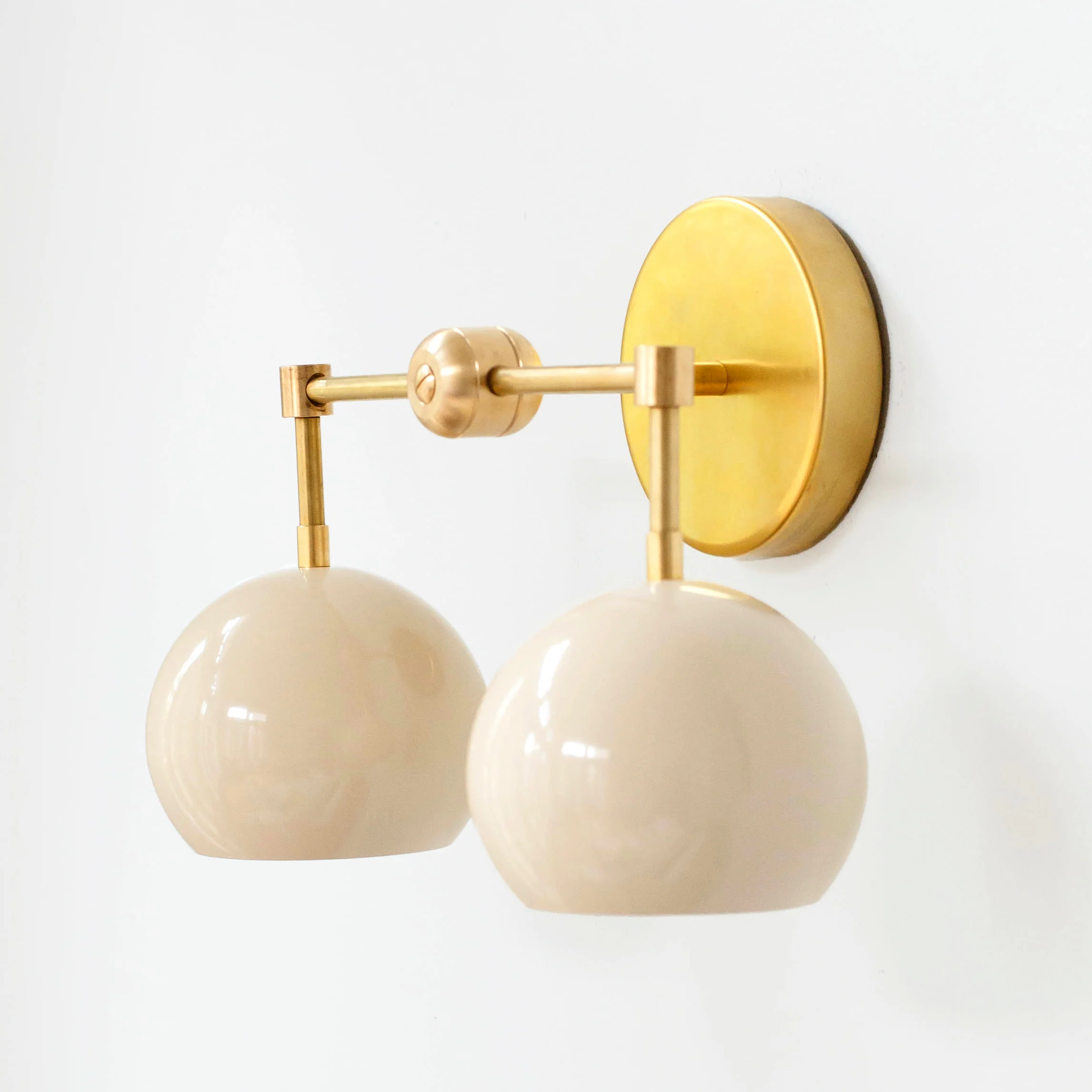 Double Loa Sconce with Cream Shades - Image 5