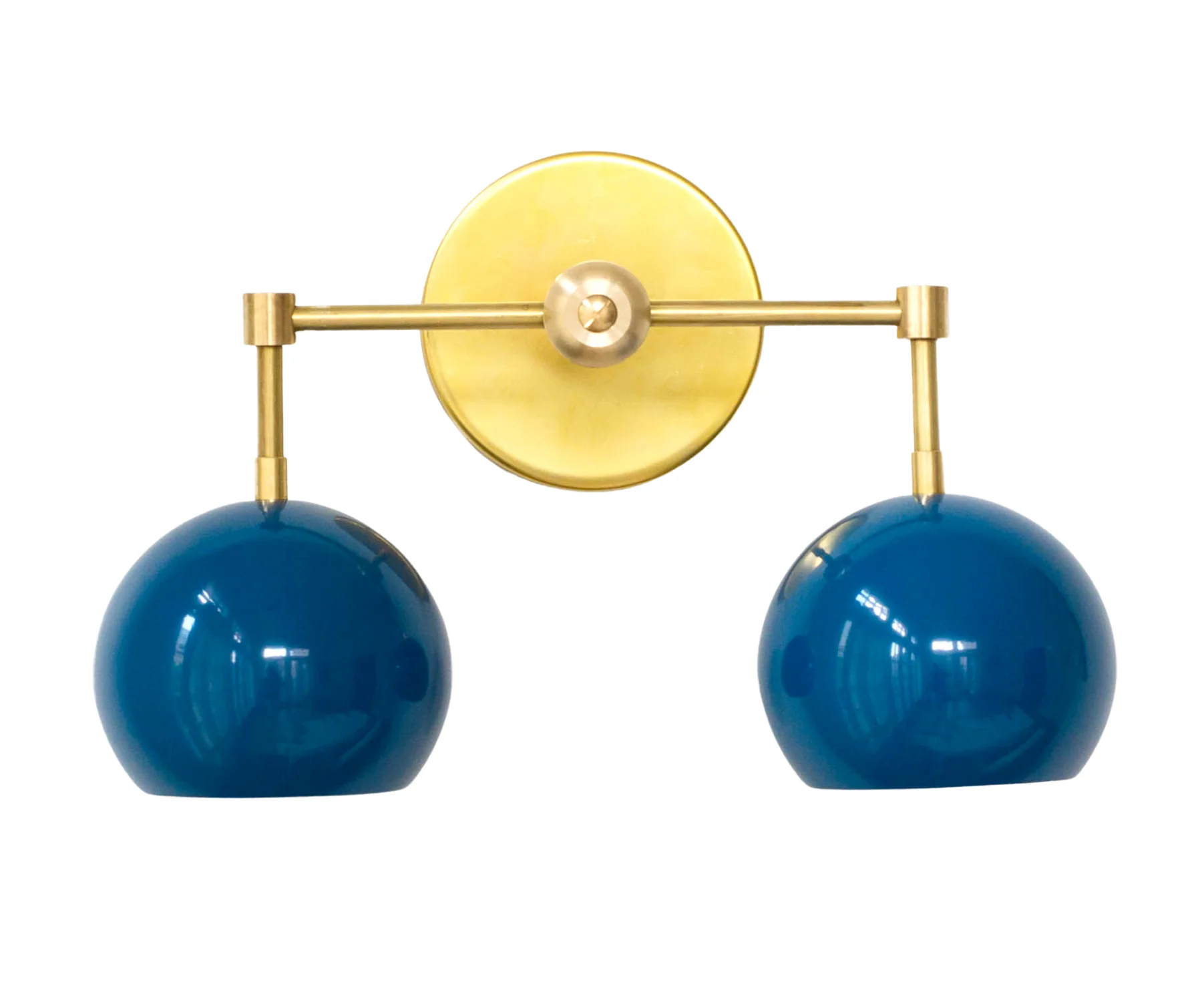 Double Loa Sconce with Denim Colored Shades