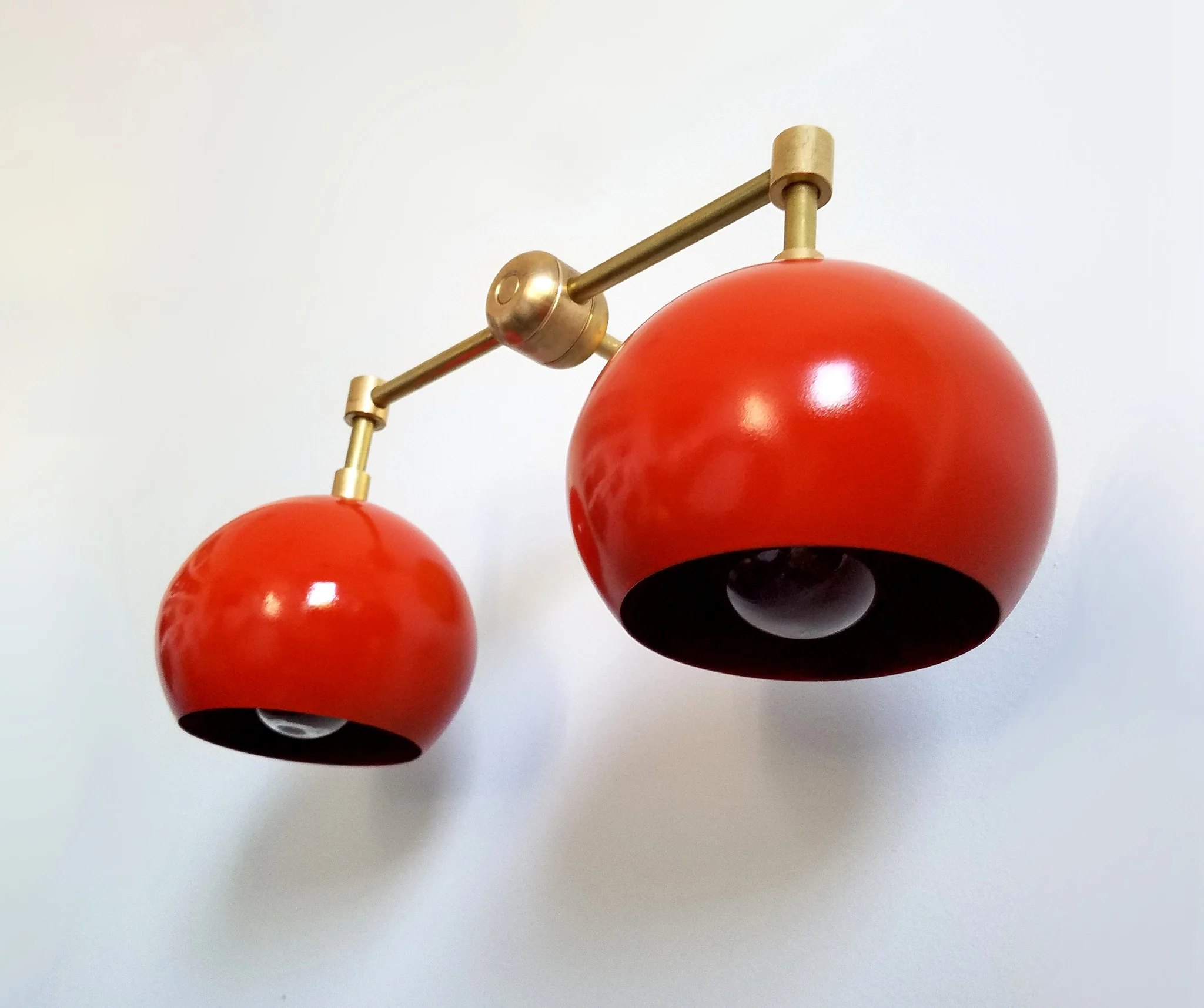 Double Loa Sconce with Flame Orange Shades - Image 4