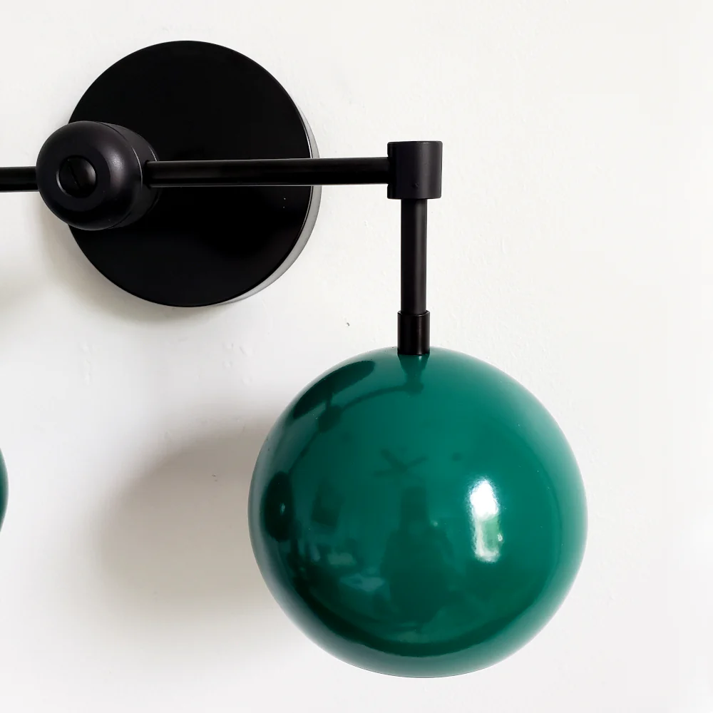 Double Loa Sconce with Mermaid Green Shades - Image 11