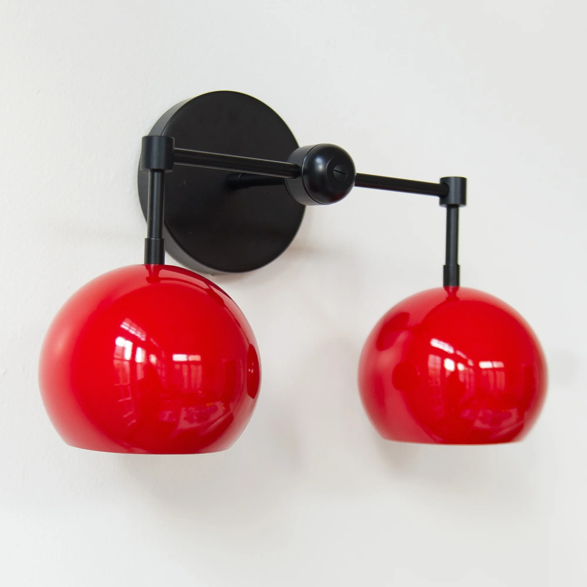Double Loa Sconce with Red Shades - Image 11