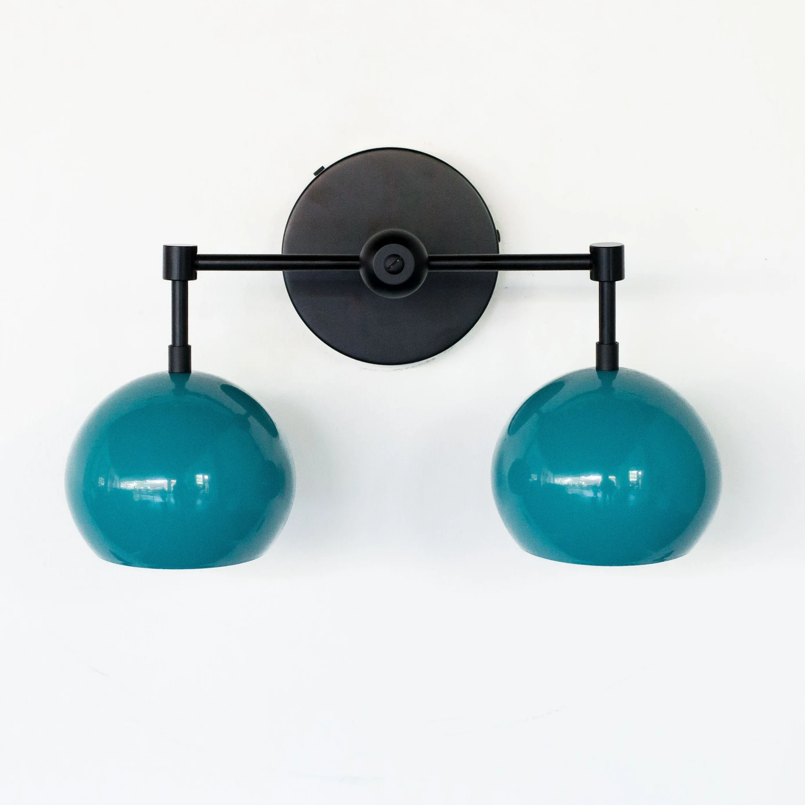 Double Loa Sconce with Teal Shades
