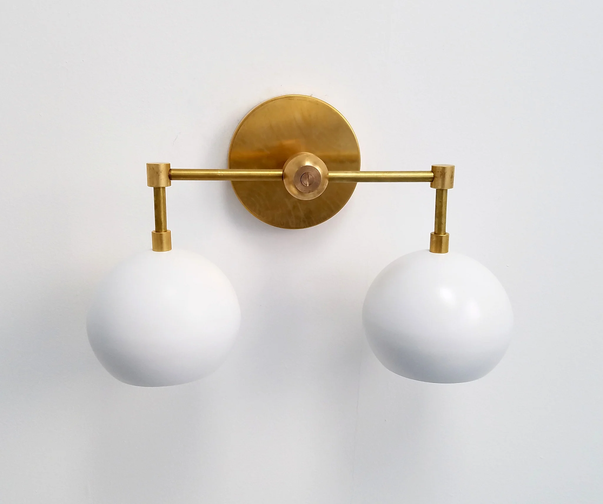Double Loa Sconce with White Shades - Image 4