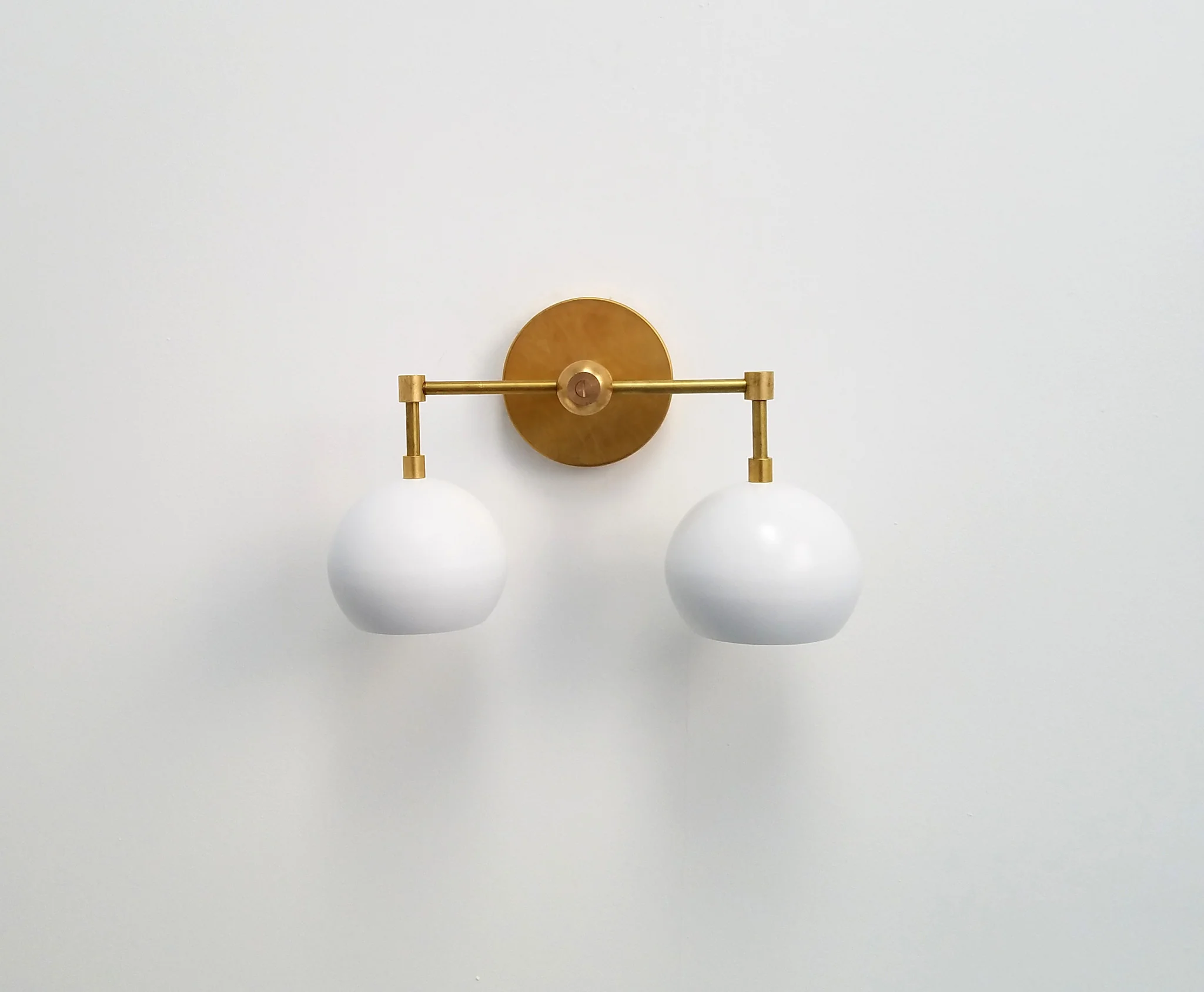 Double Loa Sconce with White Shades - Image 7