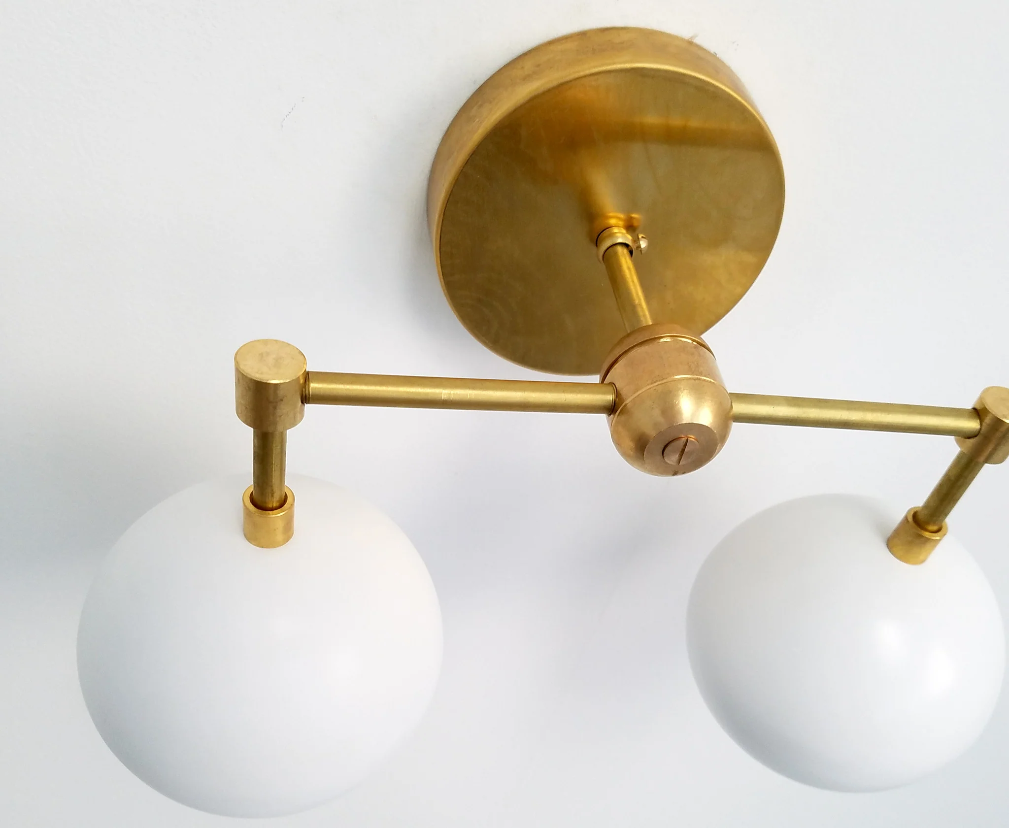 Double Loa Sconce with White Shades - Image 9