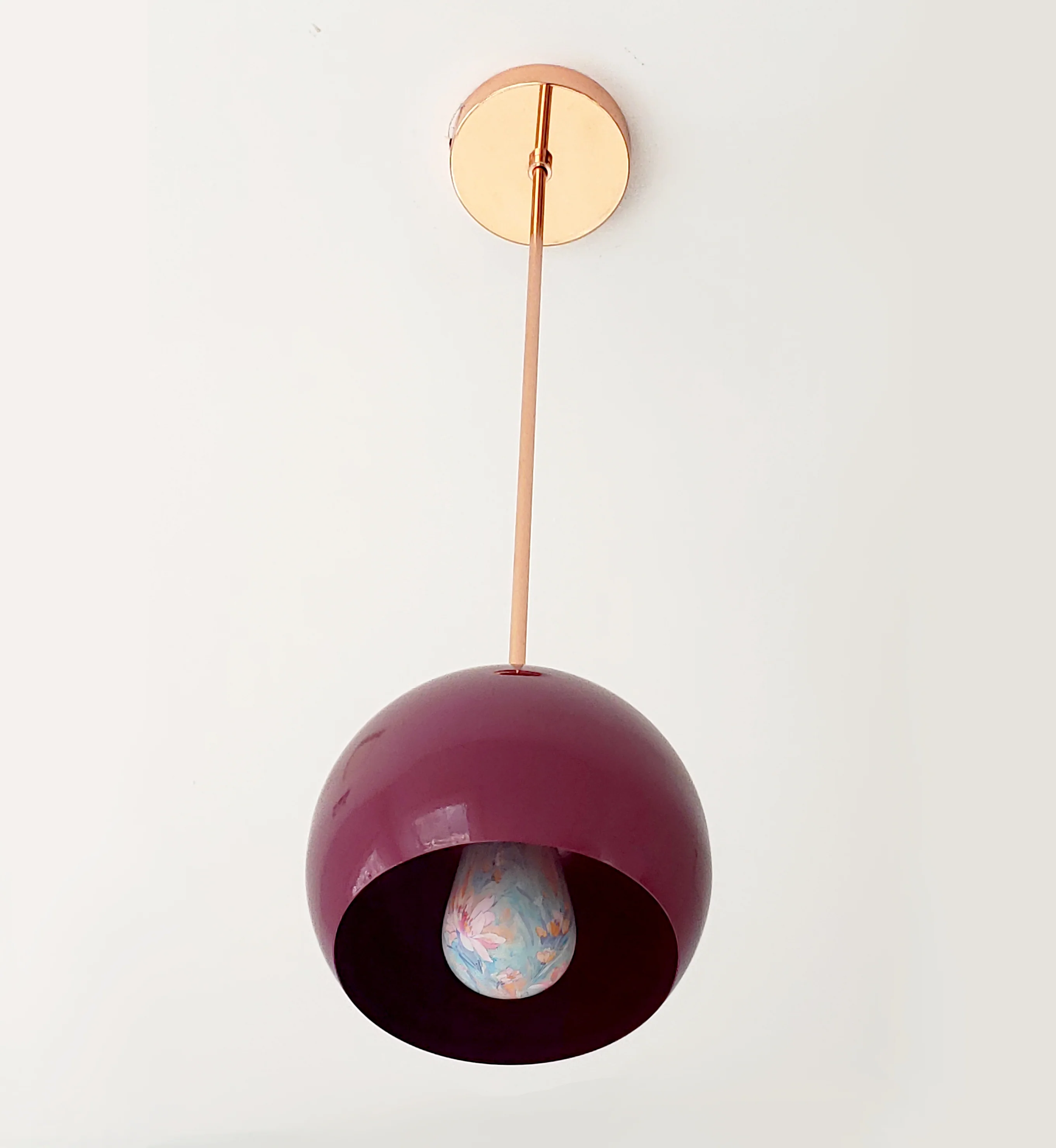 Large Loa Pendant with Black Cherry Shade - Image 10