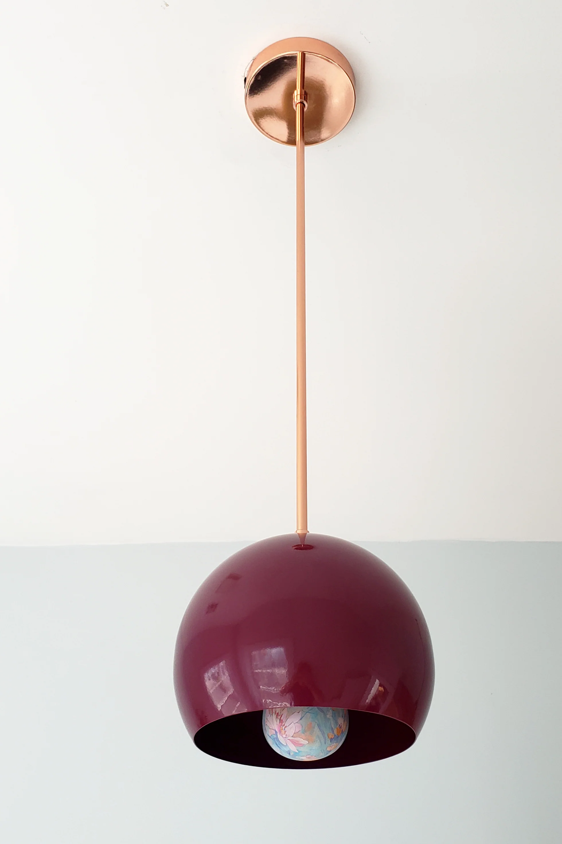 Large Loa Pendant with Black Cherry Shade - Image 4