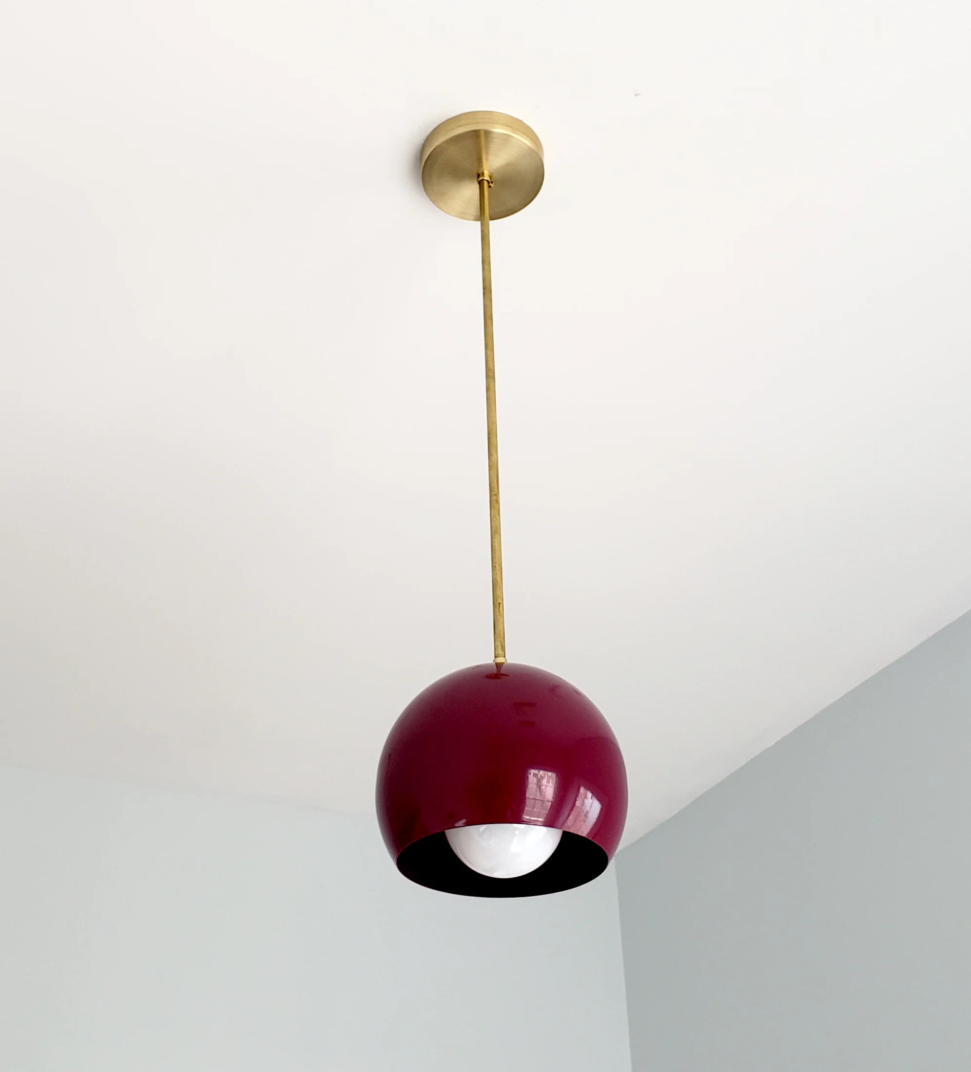Large Loa Pendant with Black Cherry Shade - Image 8