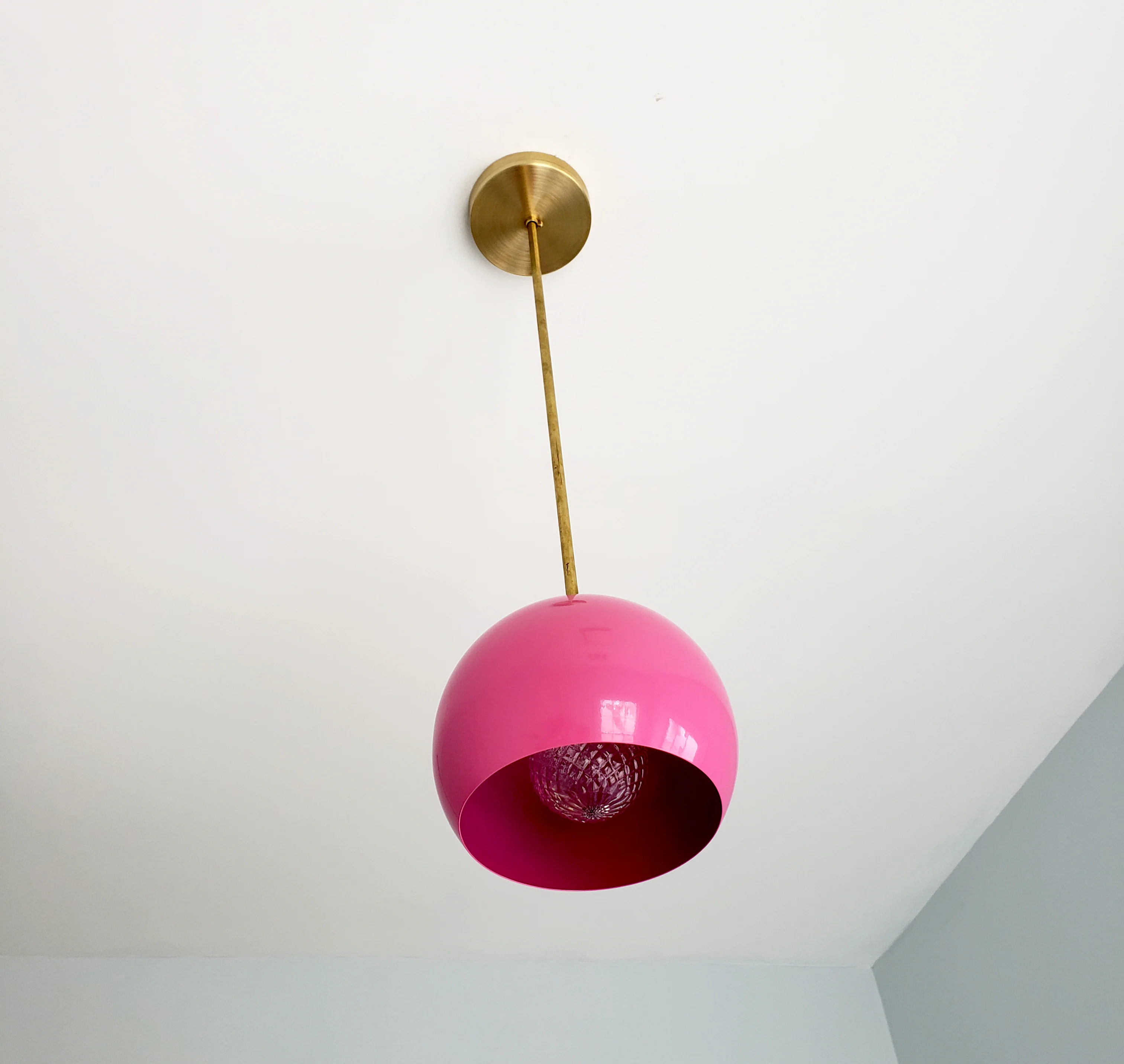 Large Loa Pendant with Doll Pink Shade - Image 13