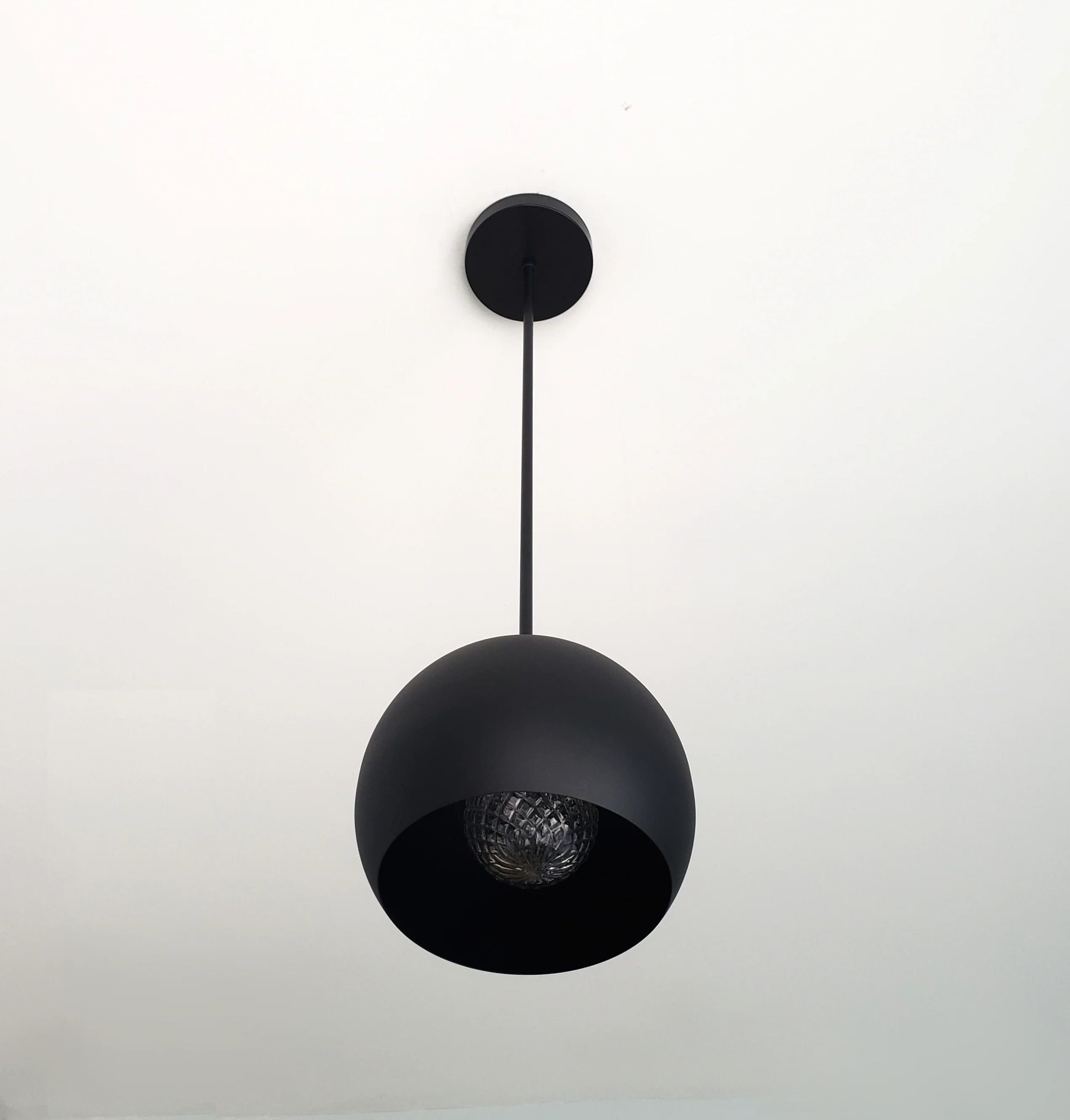 Large Loa Pendant with Matte Black Shade - Image 3