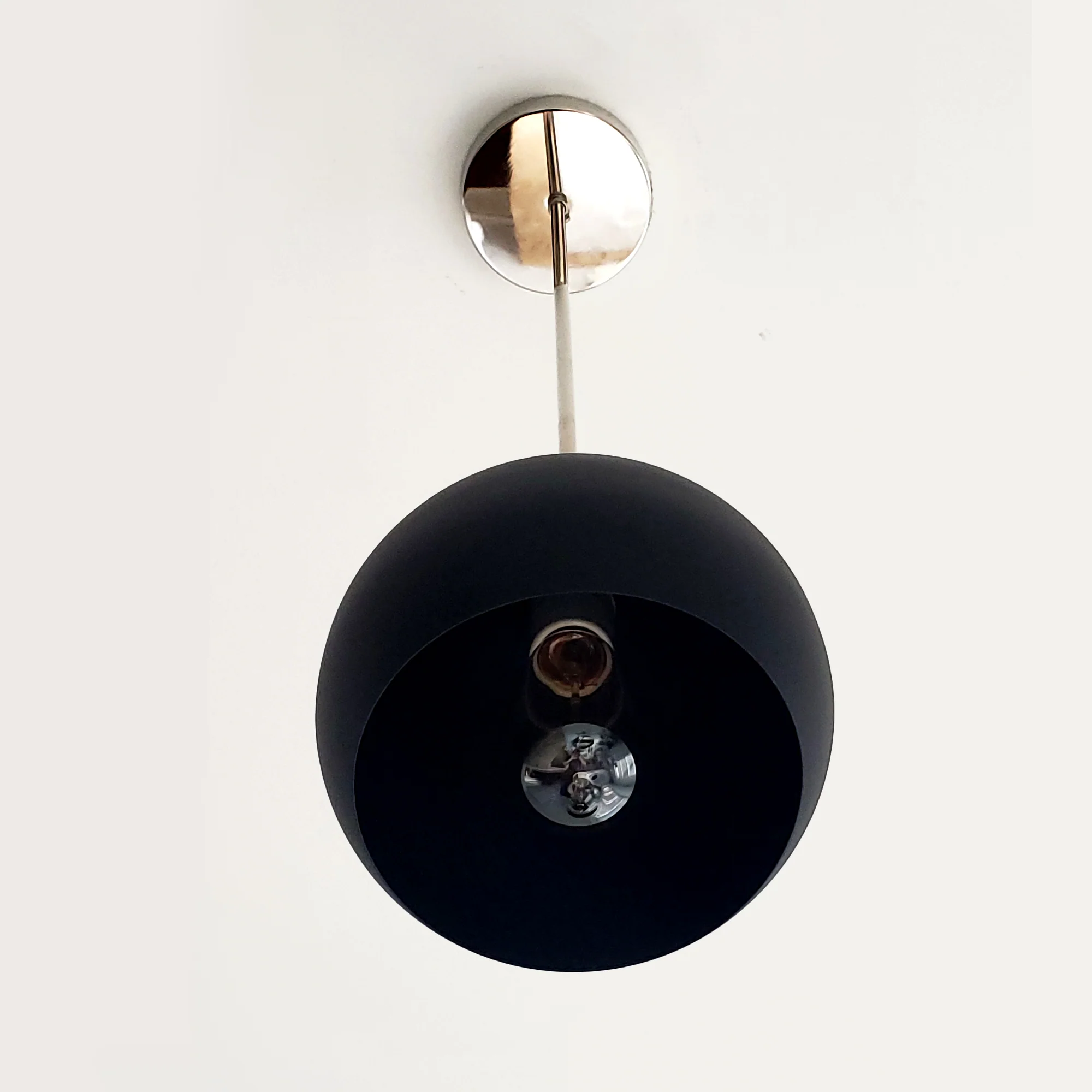 Large Loa Pendant with Matte Black Shade - Image 8