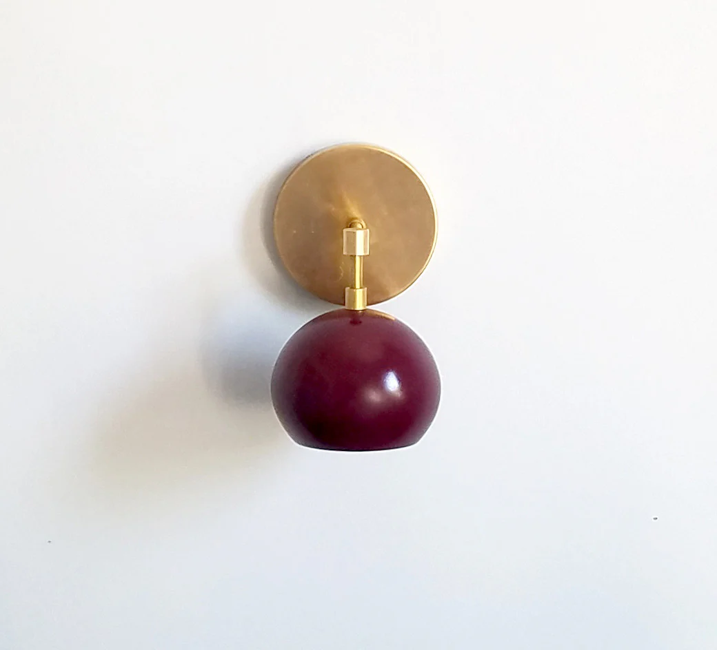 Loa Sconce with Black Cherry Shade - Image 3