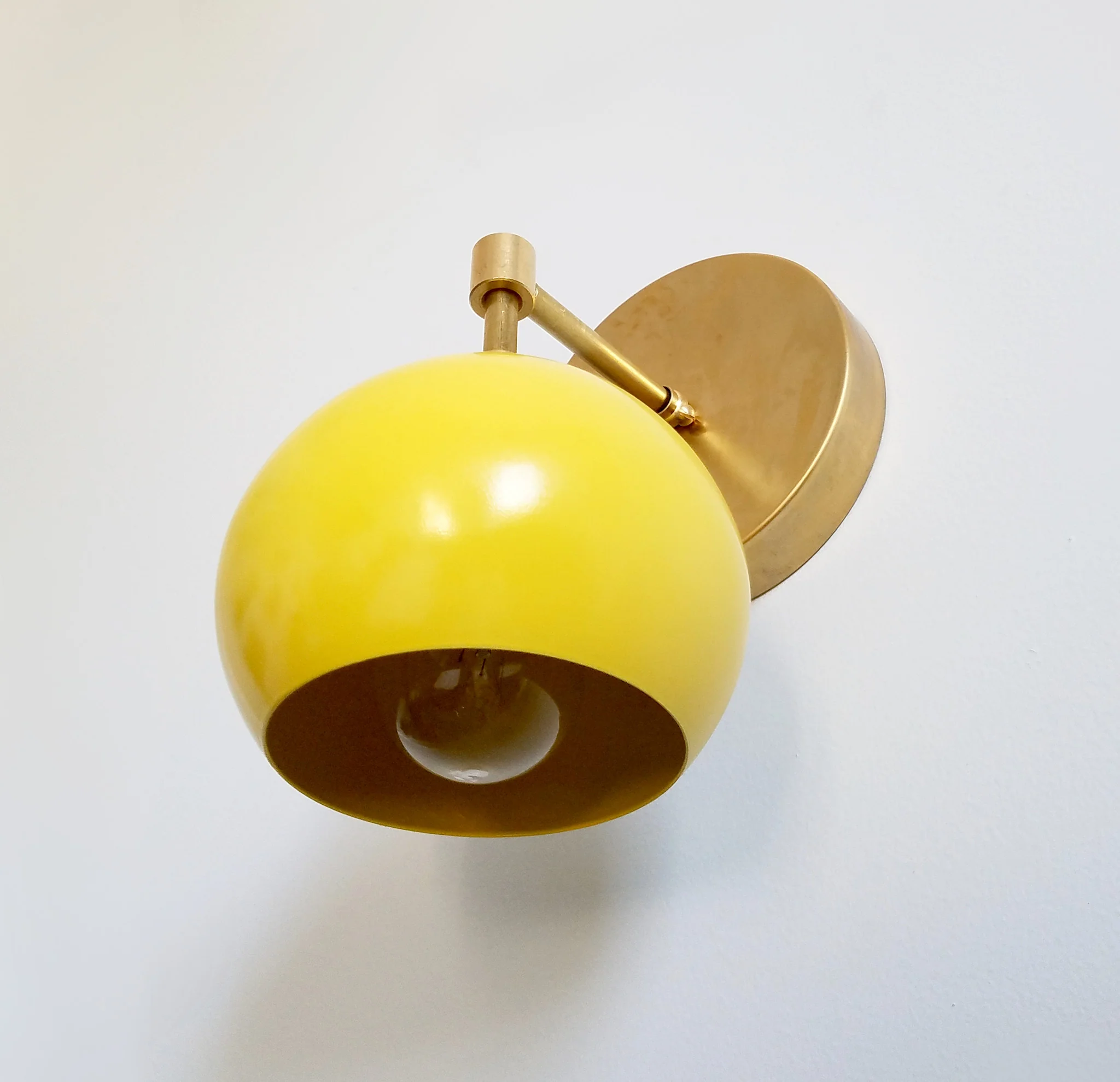 Loa Sconce with Yellow Shade - Image 6