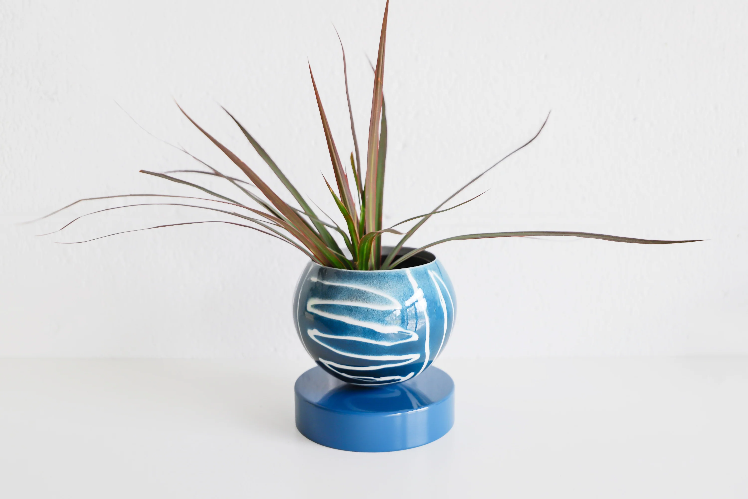 Navy Batik Inspired Loa Planter - Image 3