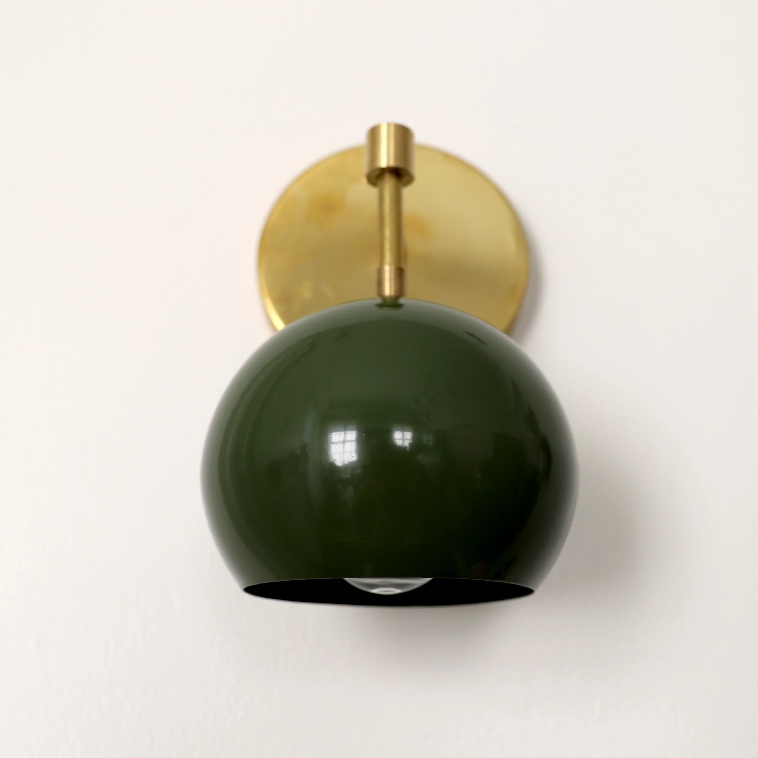 Quick Ship Loa Sconce with Olive Shade - Image 5
