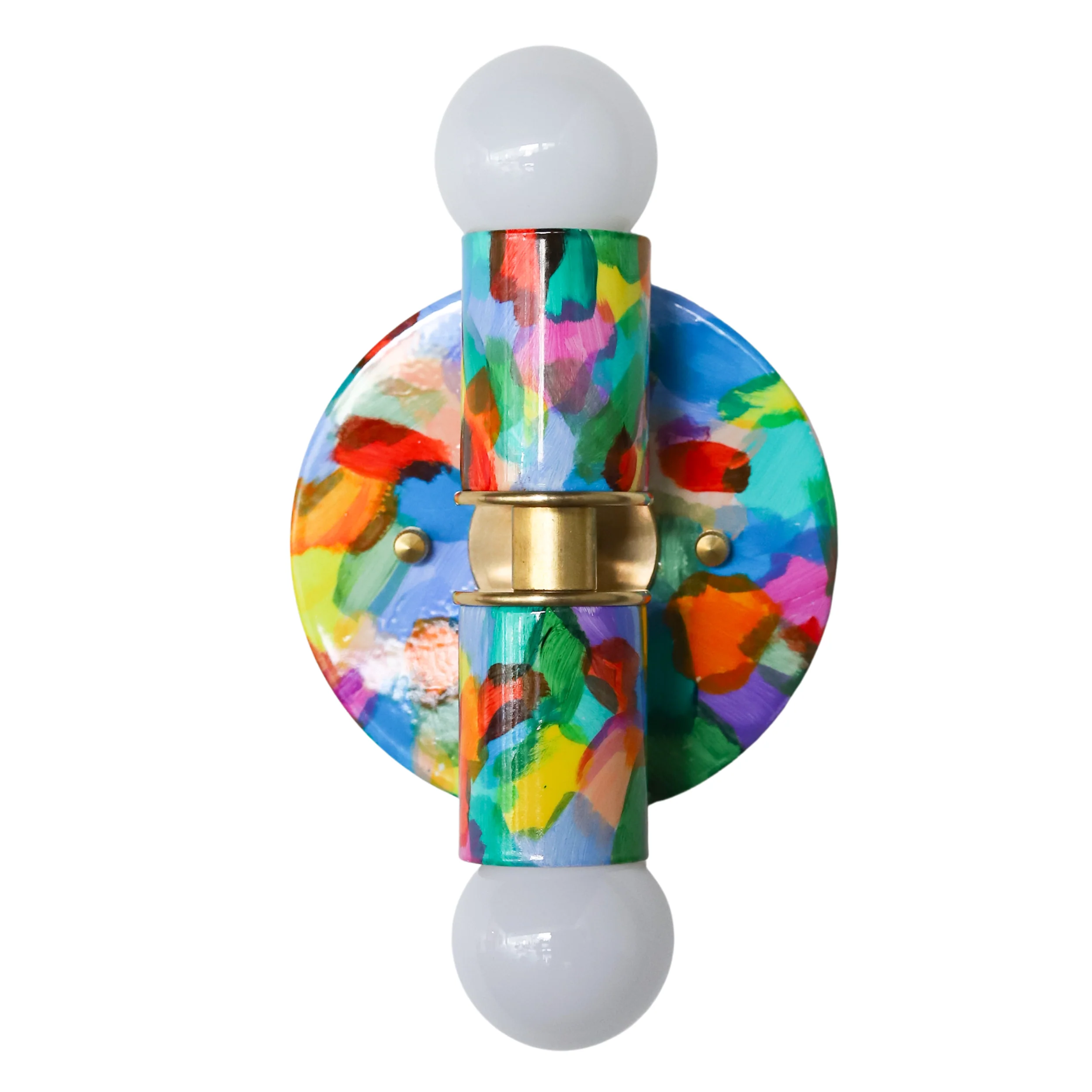 Rainbow Hand-Painted Thalia Sconce