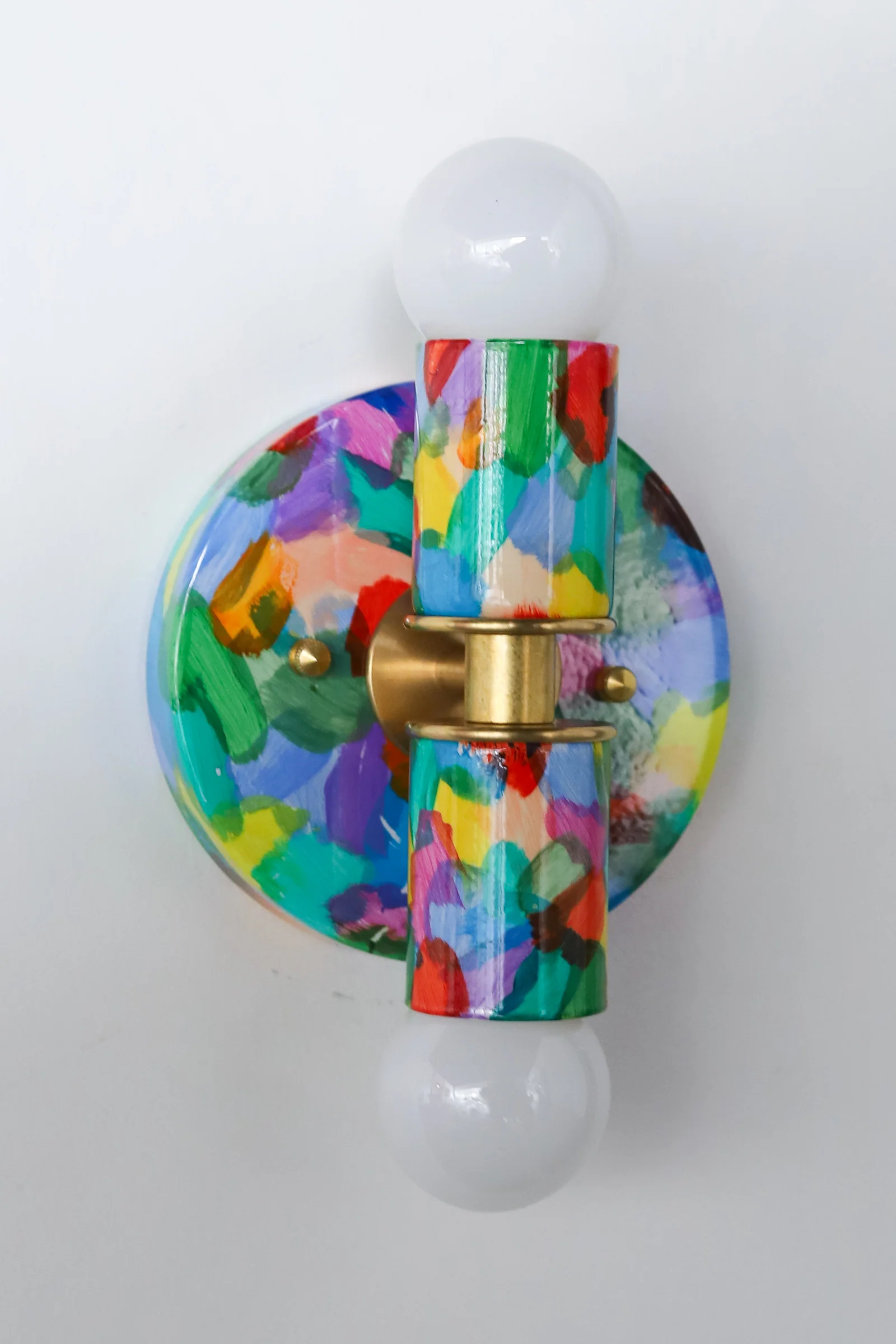 Rainbow Hand-Painted Thalia Sconce - Image 6
