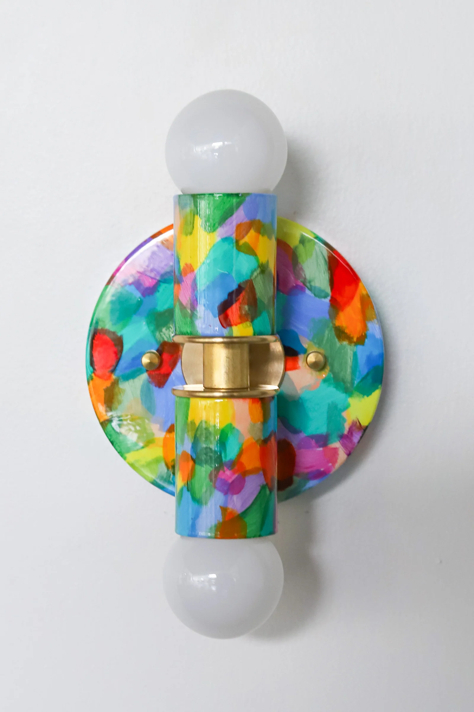 Rainbow Hand-Painted Thalia Sconce - Image 7