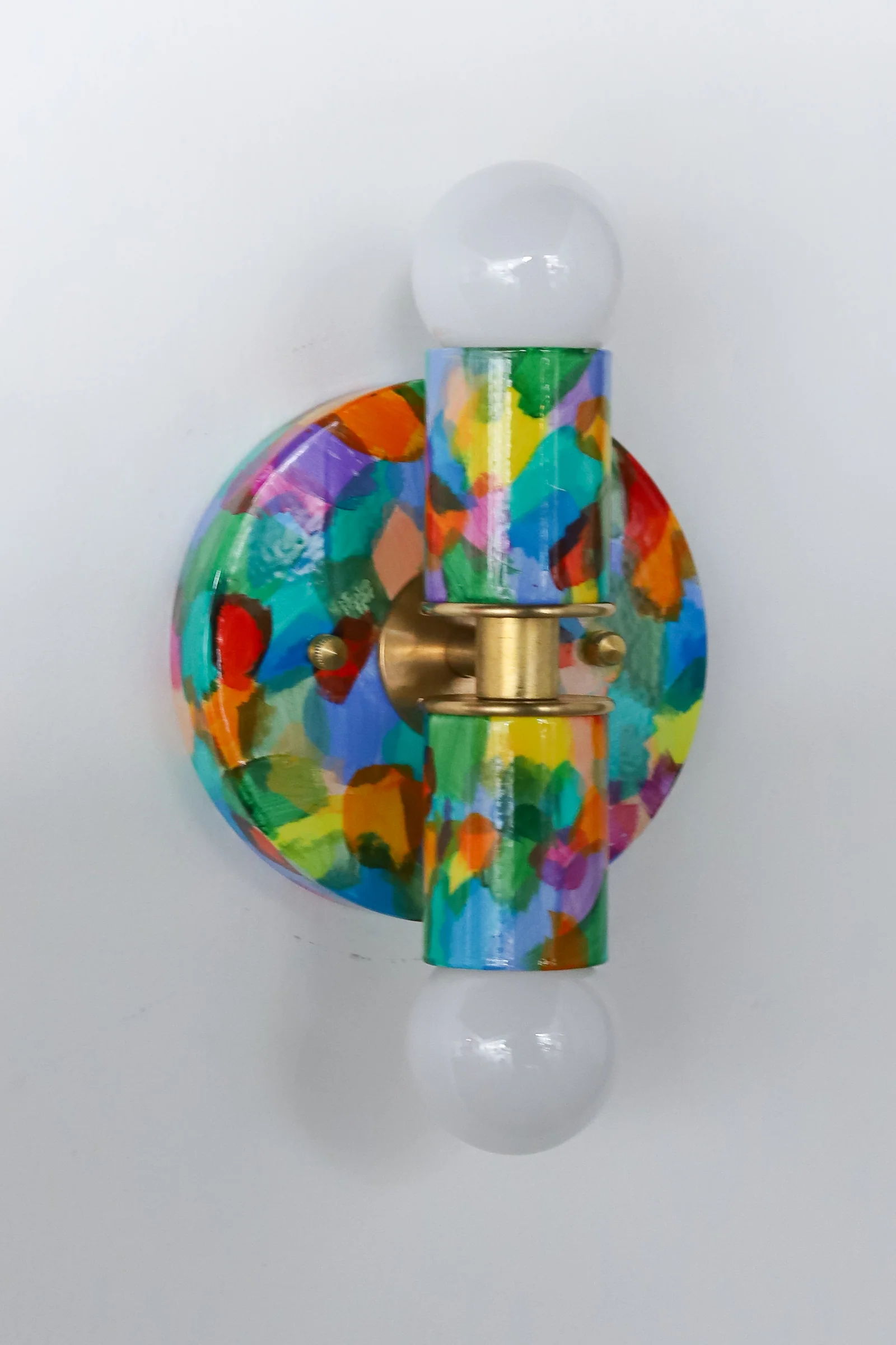 Rainbow Hand-Painted Thalia Sconce - Image 8