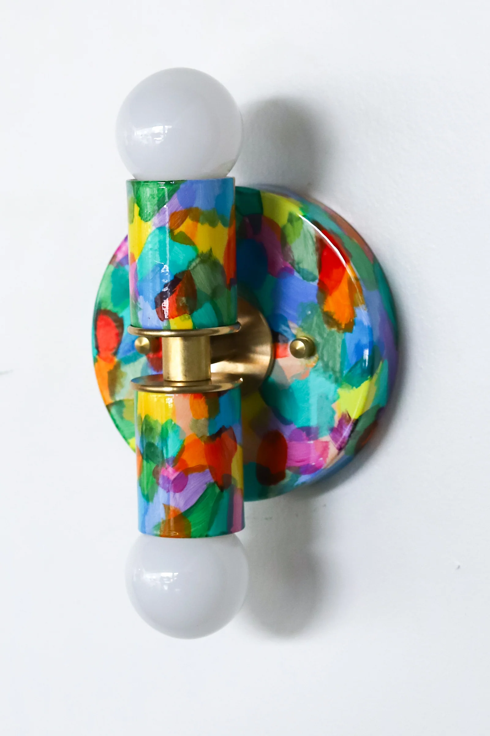 Rainbow Hand-Painted Thalia Sconce - Image 9