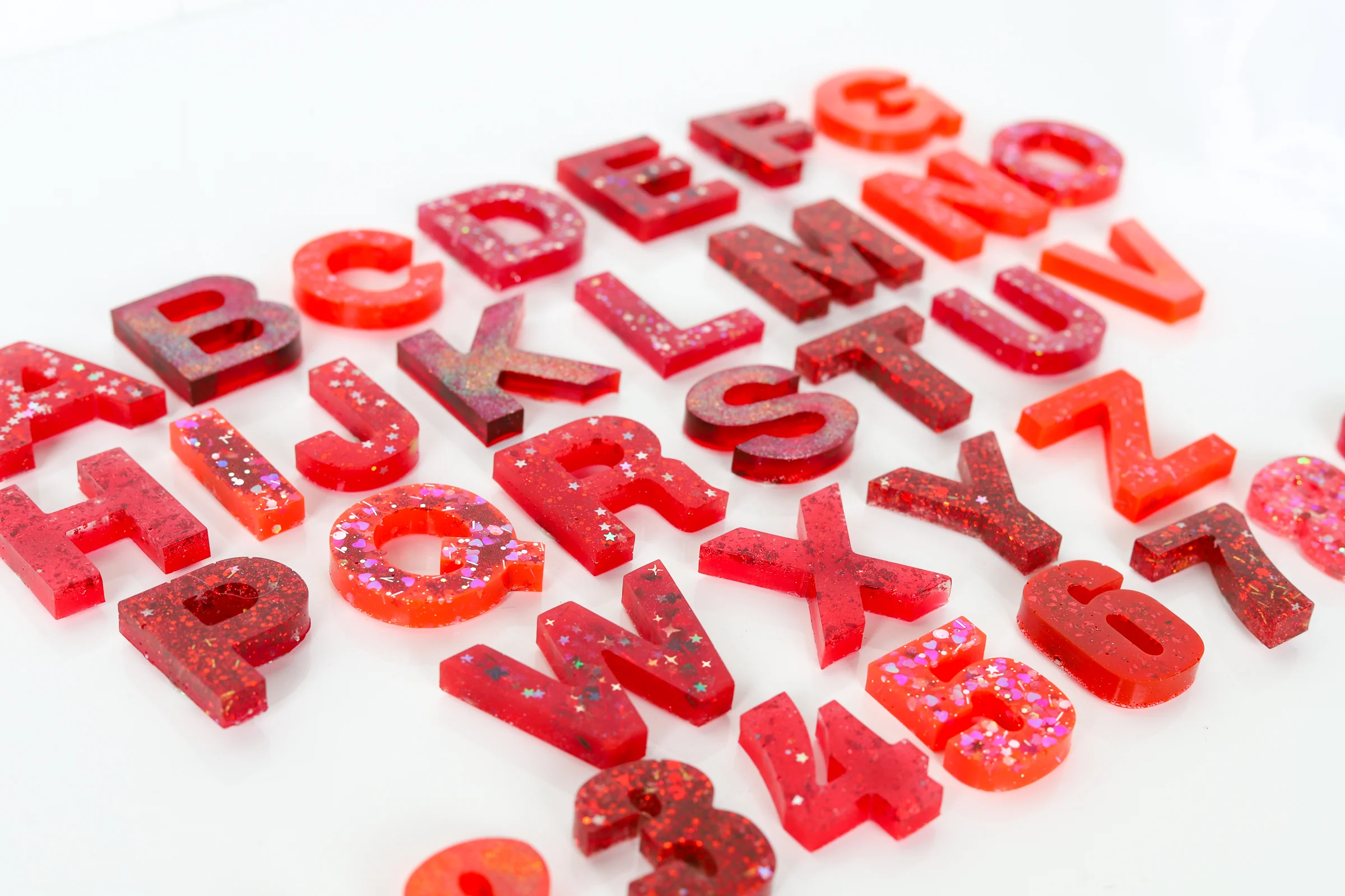 Red Glitter Mix Letters - Image 12