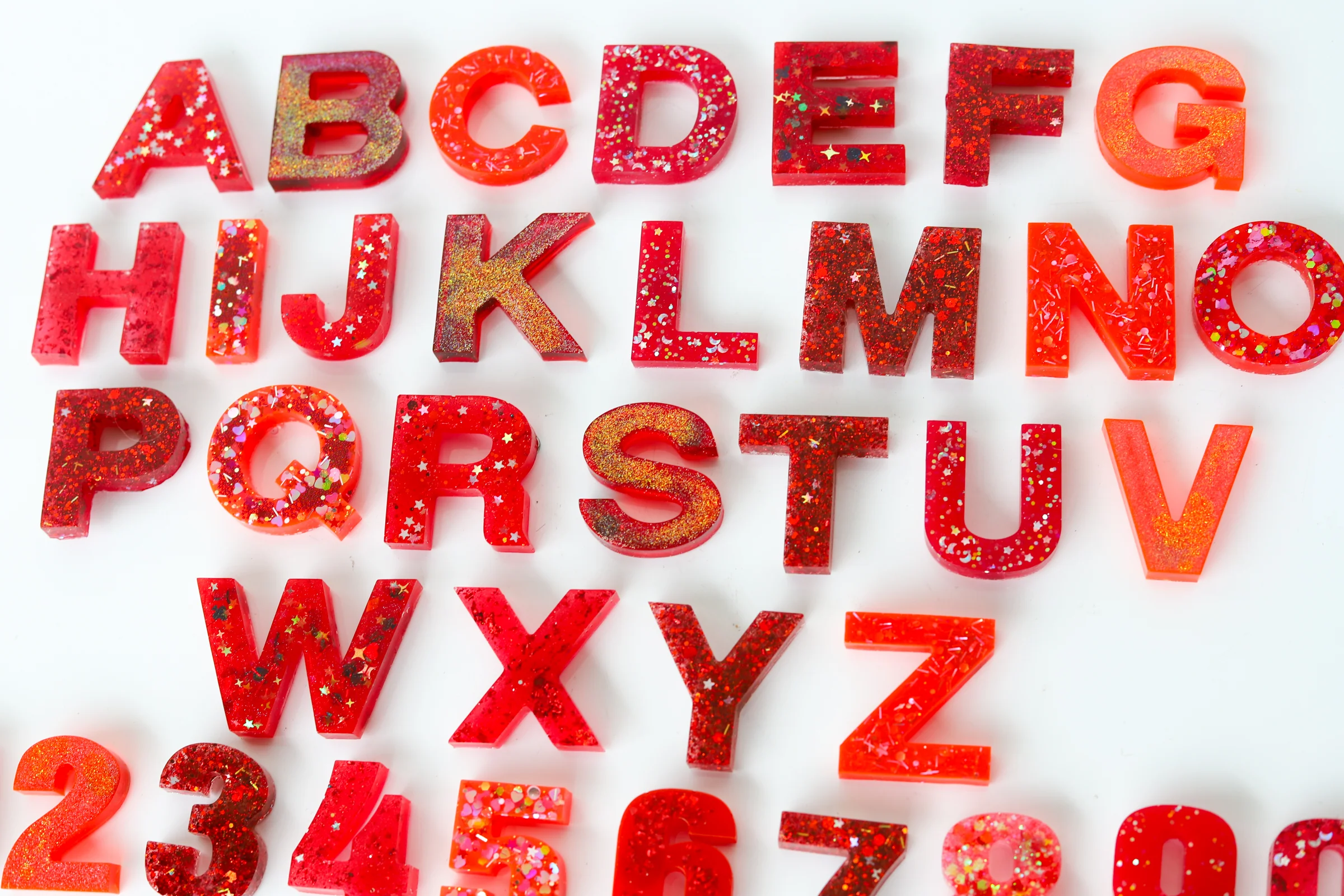 Red Glitter Mix Letters - Image 13