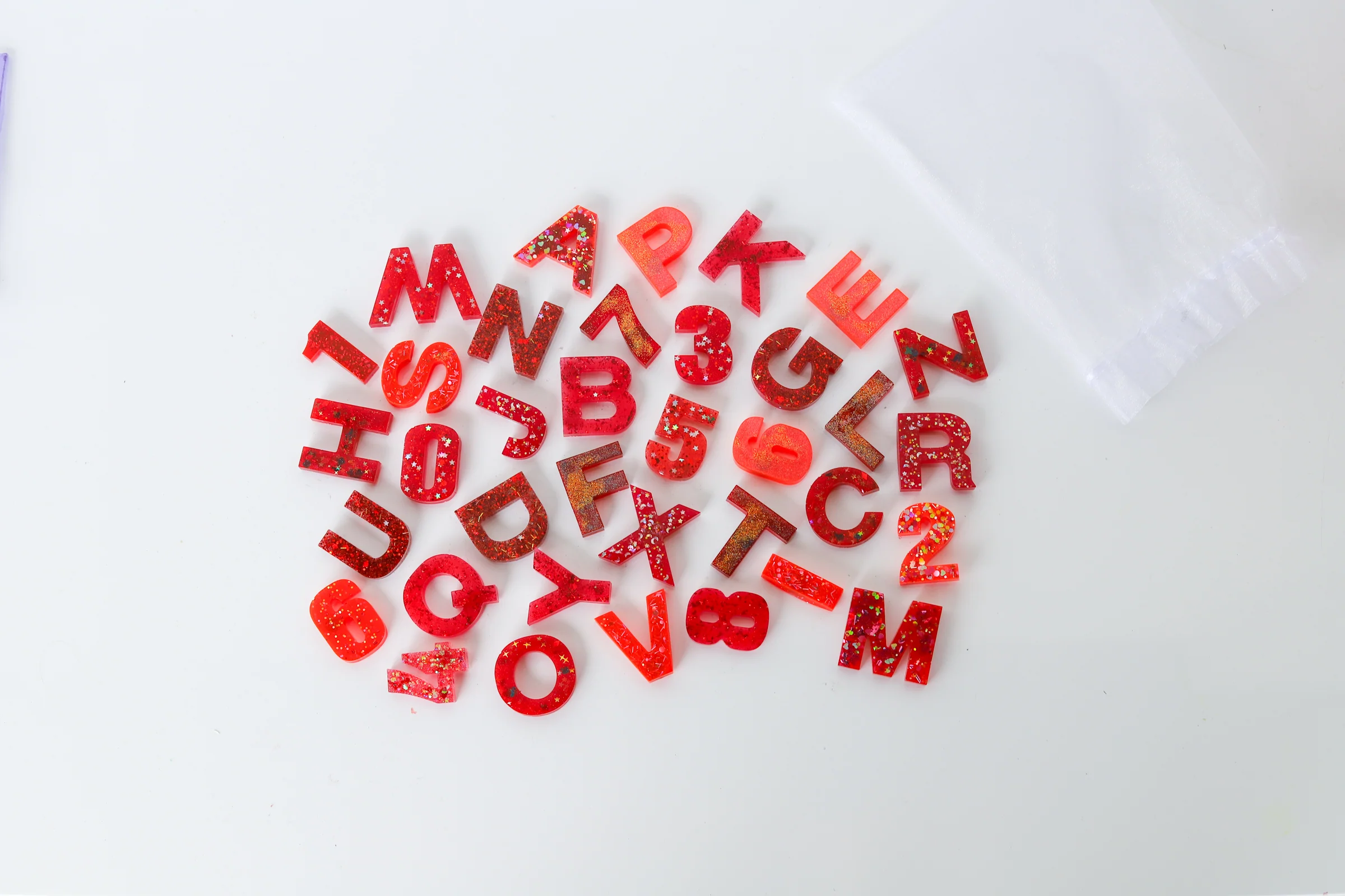 Red Glitter Mix Letters - Image 3