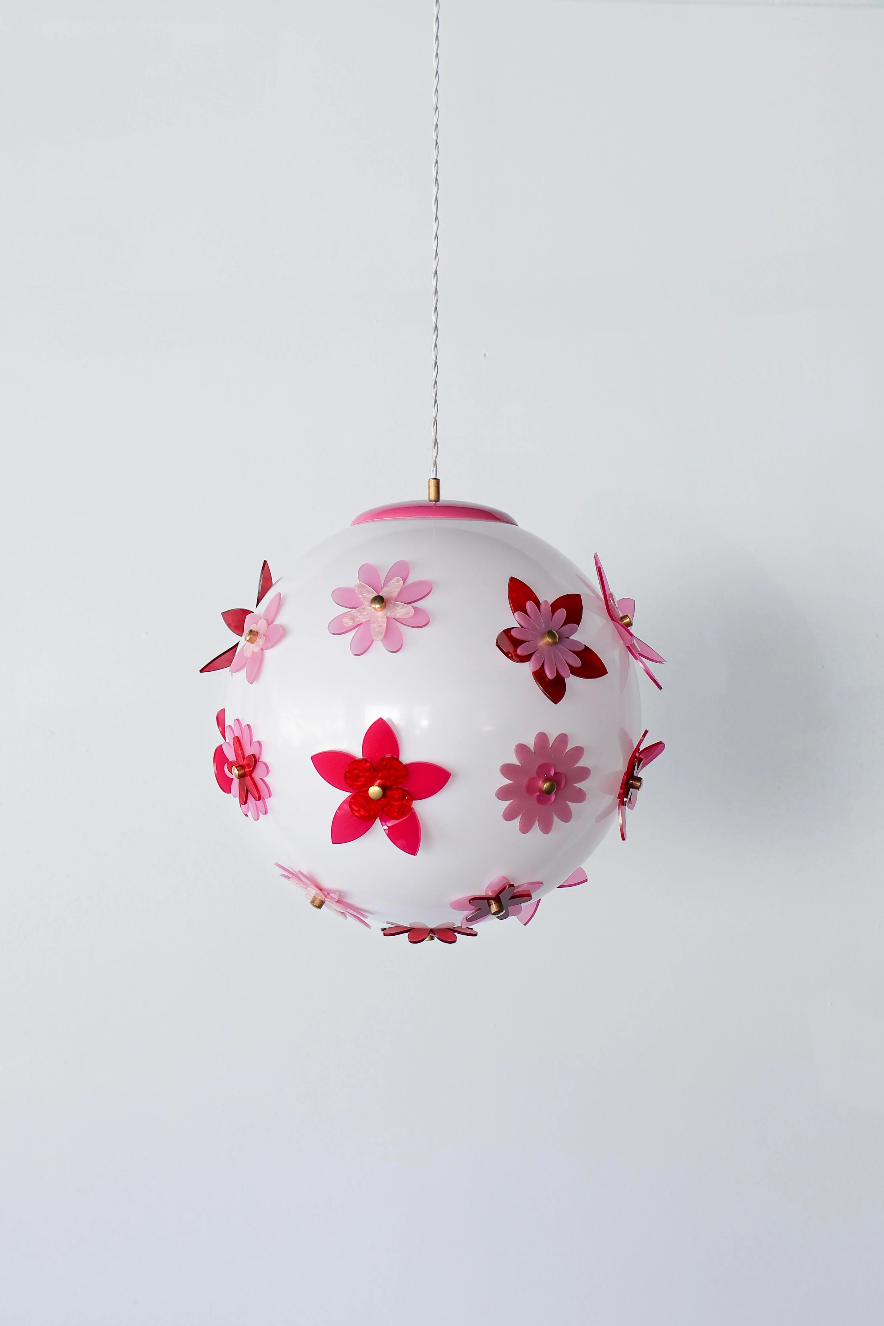 Red & Pink Blossom Globe Chandelier — One of a Kind (Copy) - Image 6