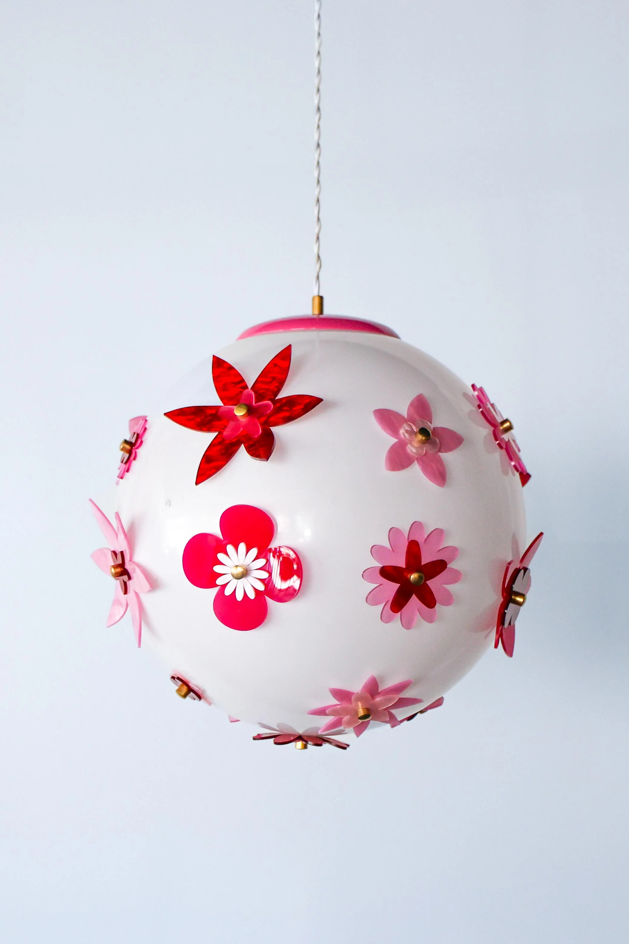 Red & Pink Blossom Globe Chandelier — One of a Kind (Copy) - Image 9
