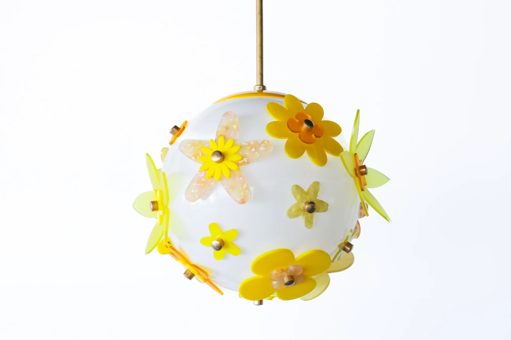 Yellow Blossom Globe Chandelier — One of a Kind - Image 8